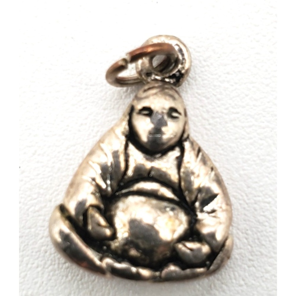 Vintage Silver Tone Buddha Charm Pendant